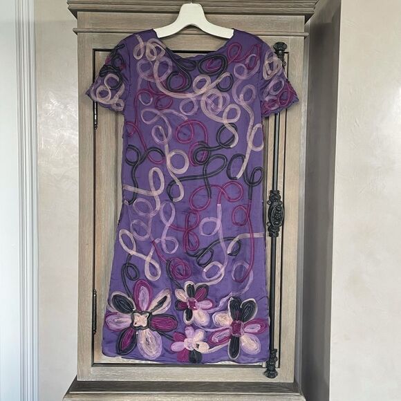 Catherine Malandrino purple silk dress. Size 4 - Picture 2 of 11